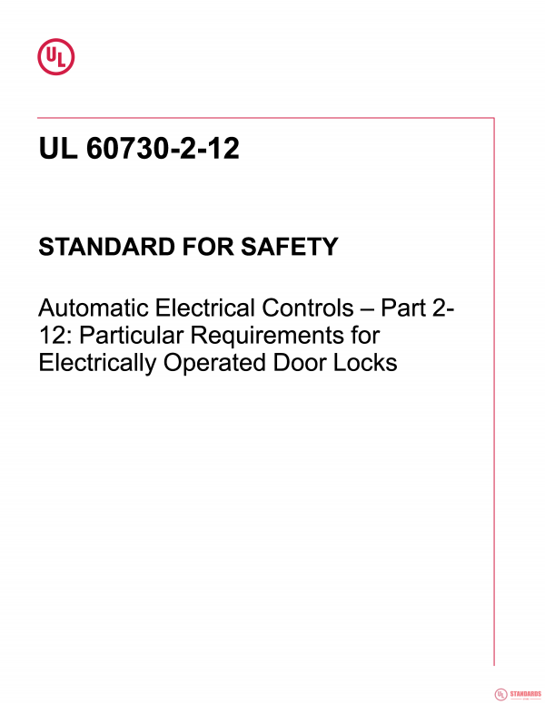 UL 60730-2-12 PDF UL 60730-2-12 PDF
